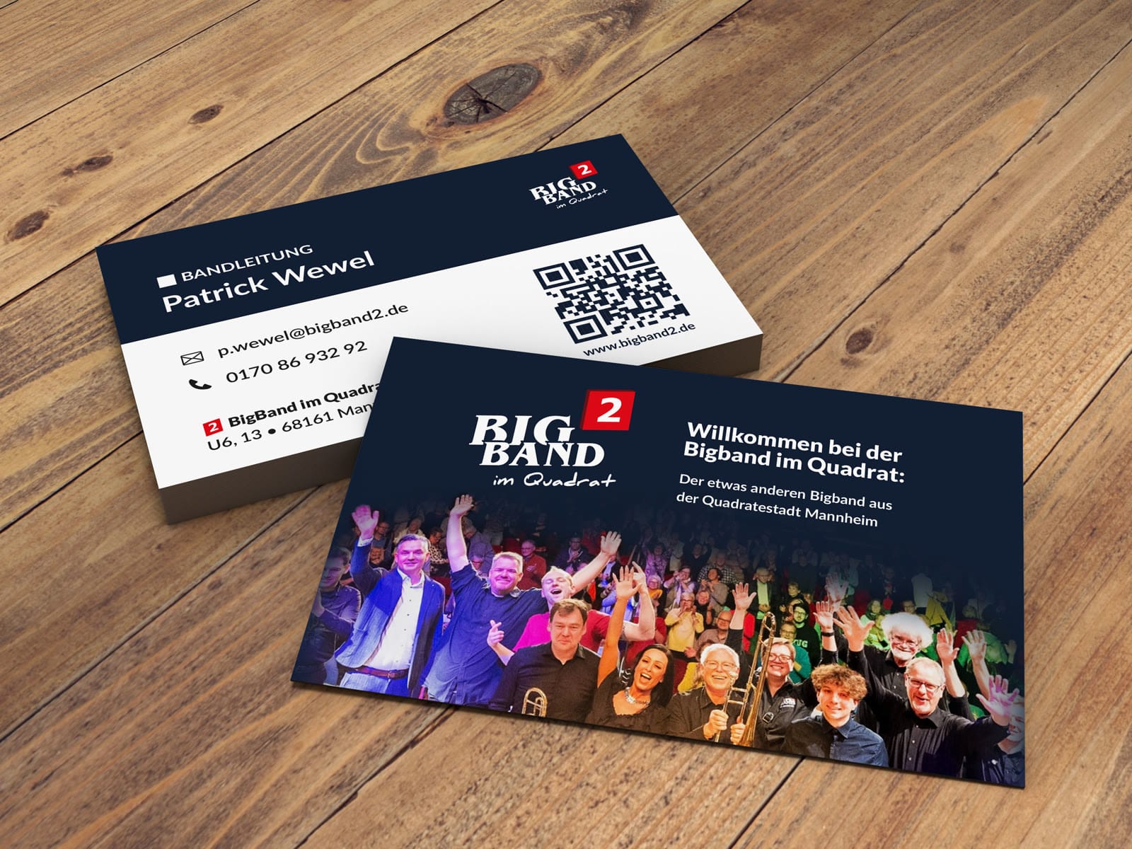 BigBand im Quadrat – business card
